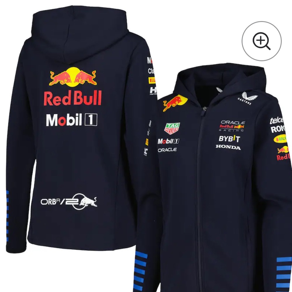 Red Bull Racing Castore Women's 2024 Team Full-Zip Tri-Blend Hoodie - Navy